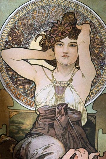 Alphonse Marie Mucha - “Gemstones Amethyst, 1900”.