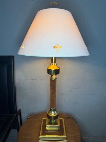 kullmann Lampen - Kolom vloerlamp - 7402 - Brons, stof -, Antiek en Kunst