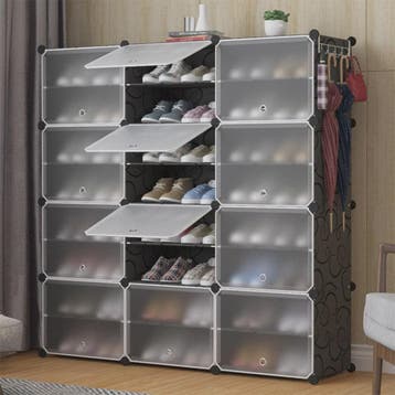 Modulaire Schoenenkast voor 48 Paar Schoenen - 3x8 Vakken -, Verzenden, Nieuw