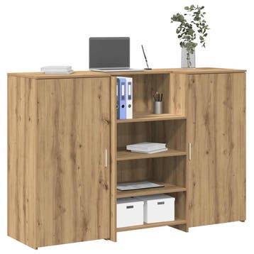 vidaXL Receptiebalie 155x50x103,5cm bewerkt hout artisanaal, Verzenden, Nieuw