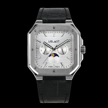 Ublast - Square - Moonphase Calendar - REF.UBSQML44SV - Ltd., Sieraden, Tassen en Uiterlijk, Horloges | Heren, Nieuw