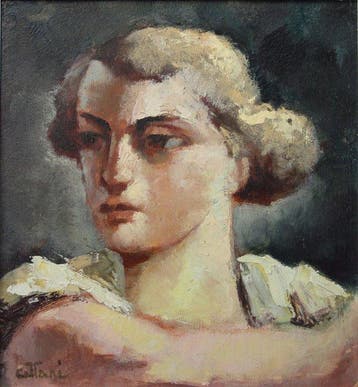 Oscar Cattani (1887-1960) - Modernist portrait, Antiek en Kunst
