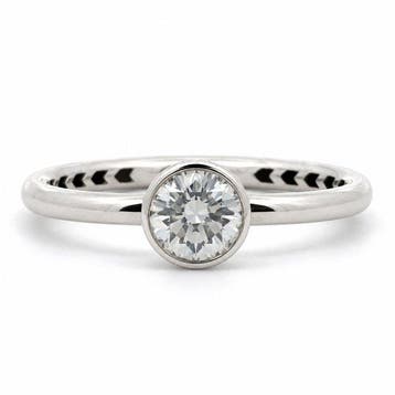 Zonder minimumprijs - Ring - 14 karaat Witgoud - 0.55ct. tw., Sieraden, Tassen en Uiterlijk, Nieuw