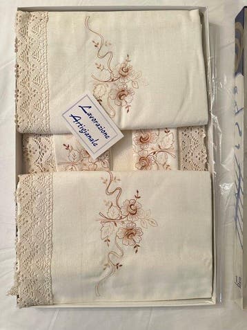 Laken - 200 cm - 200 cm - Bruidsset, Antiek en Kunst