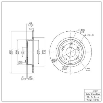 DFC 05-22 Acura TSX Rear Brake Rotor, Ophalen of Verzenden, Nieuw