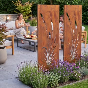 Tuinscherm Irsina set van 2 tuinstekers 160x50 cm riet casa., Verzenden, Nieuw