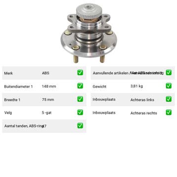 Wiellager Hyundai Grandeur 3.3 (TG) Van 2005-04 tot 2010-12, Verzenden, Nieuw, Hyundai
