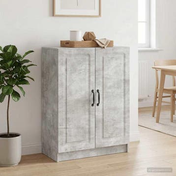 vidaXL Dressoir Betongrijs 66 x 34,5 x 87 cm Bewerkt hout, Verzenden, Nieuw, Overige houtsoorten, Minder dan 50 cm