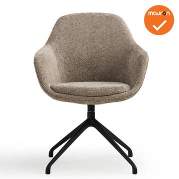 Luxe designstoel - Beige, Vergader- of Presentatieruimte, Ophalen of Verzenden, Gebruikt, Stoel