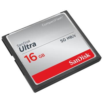 SanDisk Ultra CompactFlash 16GB Geheugenkaart (50MB/s), Audio, Tv en Foto, Verzenden, Zo goed als nieuw