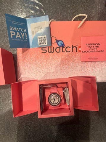 Swatch - Mission to the Pink Moonphase - Zonder minimumprijs, Nieuw
