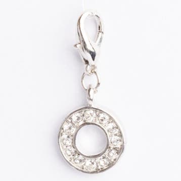 Be Charmed letter O bedel met karabijnsluiting zilver met..., Ophalen of Verzenden, Nieuw, Bedel