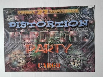 Distortion hardcore party friday 27 september Flyer, Verzamelen, Verzenden, Nieuw