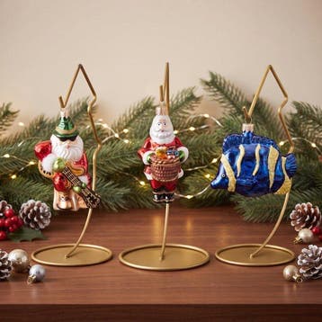 Christmas - Kerstbeeldje (3) - Set van drie handgeschilderde, Nieuw