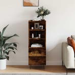 vidaXL buffetkast 40x36x110 cm bewerkt hout gerookt eiken, Minder dan 50 cm, Verzenden, 100 tot 150 cm, Nieuw