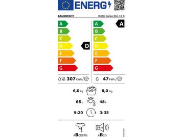 Bauknecht WATK Sense 86S 41 N - Wasdroogcombinatie 8 - 6 kg, Witgoed en Apparatuur, Wasdrogers, Verzenden, Zo goed als nieuw