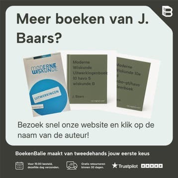 Moderne Wiskunde 10e ed vmbo-kgt 1b antwoordenboek J. Baars, Verzenden, Gelezen, J. Baars