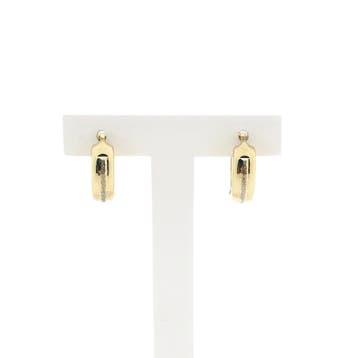 Gouden creolen; 14 karaat; Ø 16,1 mm (Oorbellen), Sieraden, Tassen en Uiterlijk, Ophalen of Verzenden, Gebruikt, Goud, Goud