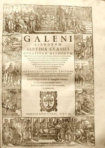 Galeno Claudio - Galeni Librorum Septima Classis. Folio. -