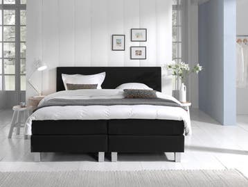 Boxspring Eefje - Zwart - 160 x 220 cm, Huis en Inrichting, Slaapkamer | Boxsprings, Verzenden, Zwart, Nieuw, 160 cm