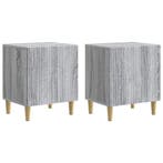 vidaXL Nachtkastje 2 pcs Grijs sonoma 43 x 34,5 x 50 cm, Huis en Inrichting, Slaapkamer | Nachtkastjes, Minder dan 45 cm, Verzenden