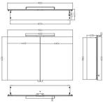 Xellanz Bright Spiegelkast Met LED - 90x60x14cm, Huis en Inrichting, Ophalen of Verzenden, Nieuw