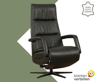 Leren sta-op-stoel Calm - Massif Nero (zwart) - extra large, Bohemian, Industrieel, Modern, Scandinavisch, Nieuw, Ophalen of Verzenden