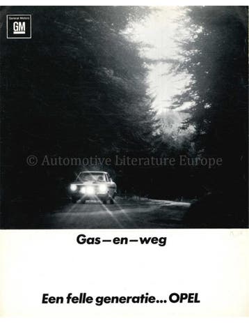 1967 OPEL PROGRAMMA BROCHURE NEDERLANDS, Nieuw, Opel, Author
