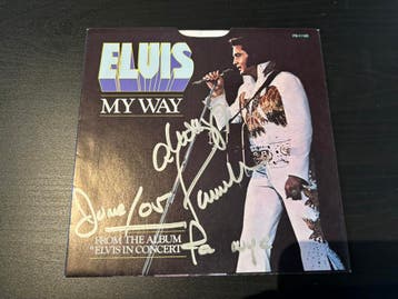 Elvis single My Way - Gesigneerd door Paul Anka!, Ophalen of Verzenden, Nieuw, Cd of Plaat, Gesigneerd