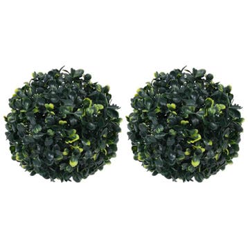 vidaXL Kunstbuxusbollen 2 st 22 cm, Verzenden, Nieuw