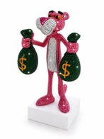 Okyes (1987) - Pink Panther Money Bags - XL size (Crystal, Antiek en Kunst