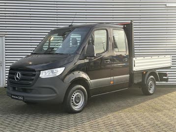 Zakelijke Lease |  Mercedes-Benz Sprinter 317 CDI L2 Dubbele, Stof, Gebruikt, Euro 6, Zwart