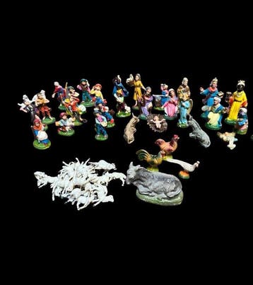 Kerstbeeldje (55) - Plastic - vintage kerststalbeeldjes, Diversen, Nieuw