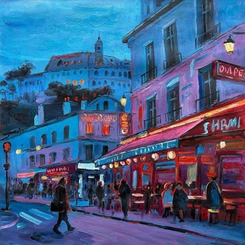 Néo Pablo - When lights flicker – 100% original Painting by
