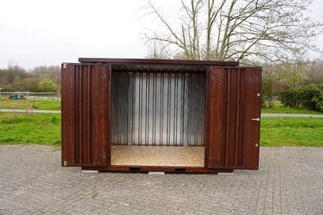 Goedkope | Zeecontainer| 10ft | Houtstijl | Demontabel|op=op
