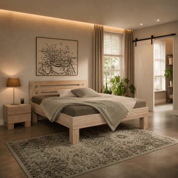 Van Schaik Vellano Massief Houten Bed - 120 x 220, Nieuw