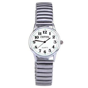 Fako - Horloge - Rekband - Comby - Ø 28mm - Wit, Verzenden, Nieuw