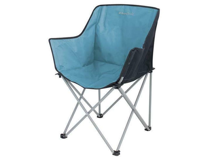 Eurotrail Vouwstoel Kampala Azure-Zwart, Caravans en Kamperen, Kampeeraccessoires, Nieuw