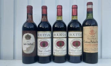 1975 x 2 1982 Rouffiac Saint Emilion, 1978 Château Phélan, Nieuw