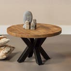 Salontafel Mangohout Rond Tara 70 cm, Verzenden, Rond, Nieuw, Industriële meubels
