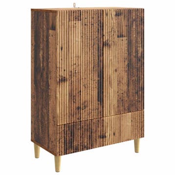 vidaXL Dressoir met lade Oud hout 66 x 34,5 x 95 cm Bewerkt, Verzenden, Nieuw, Overige houtsoorten, Minder dan 50 cm