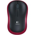 Logitech M185 Optical USB-A Rood-Zwart Retail Wireless, Ophalen of Verzenden, Nieuw