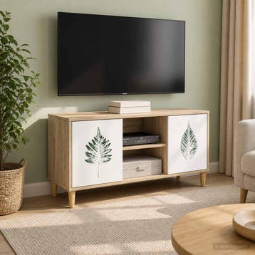 vidaXL Tv-meubel HANAU 102 x 33 x 50 cm Sonoma Bewerkt hout, Minder dan 50 cm, Verzenden, Nieuw, Minder dan 100 cm