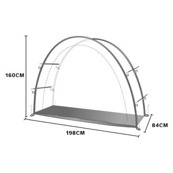 Fietstent Bergendal 198x84x160 cm grijs pro.tec, Verzenden, Nieuw