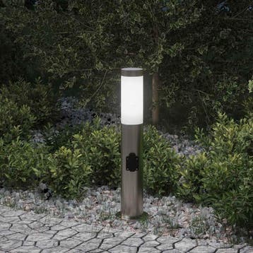 vidaXL Bolderarmatuur met stopcontact 50 cm RVS IP44, Verzenden, Nieuw