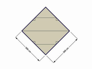 Eurotrail Tarp Turner 300 X 300 poyester, Nieuw