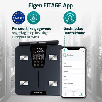 2dekans | FITAGE Handvat Weegschaal Personenweegschaal, Witgoed en Apparatuur, Weegschalen, Ophalen of Verzenden, Zo goed als nieuw