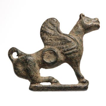 Bactrian Brons Decoratieve bevestiging met demon/god Imdugud