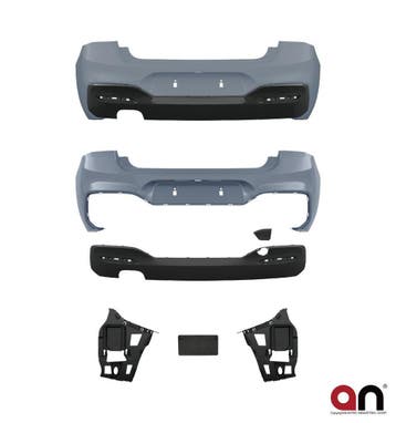 M-Pakket Achterbumper BMW F20 LCI F21 LCI met Diffuser B7615, Nieuw, Achter, BMW, Bumper