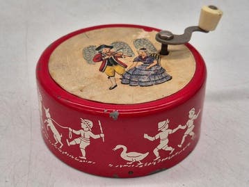 Reuge – Antike Blech-Drehorgel / Spieldose – „Alle Vögel